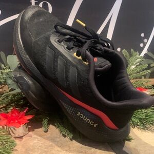 Adidas Men's Black and Red Athletic Shoes